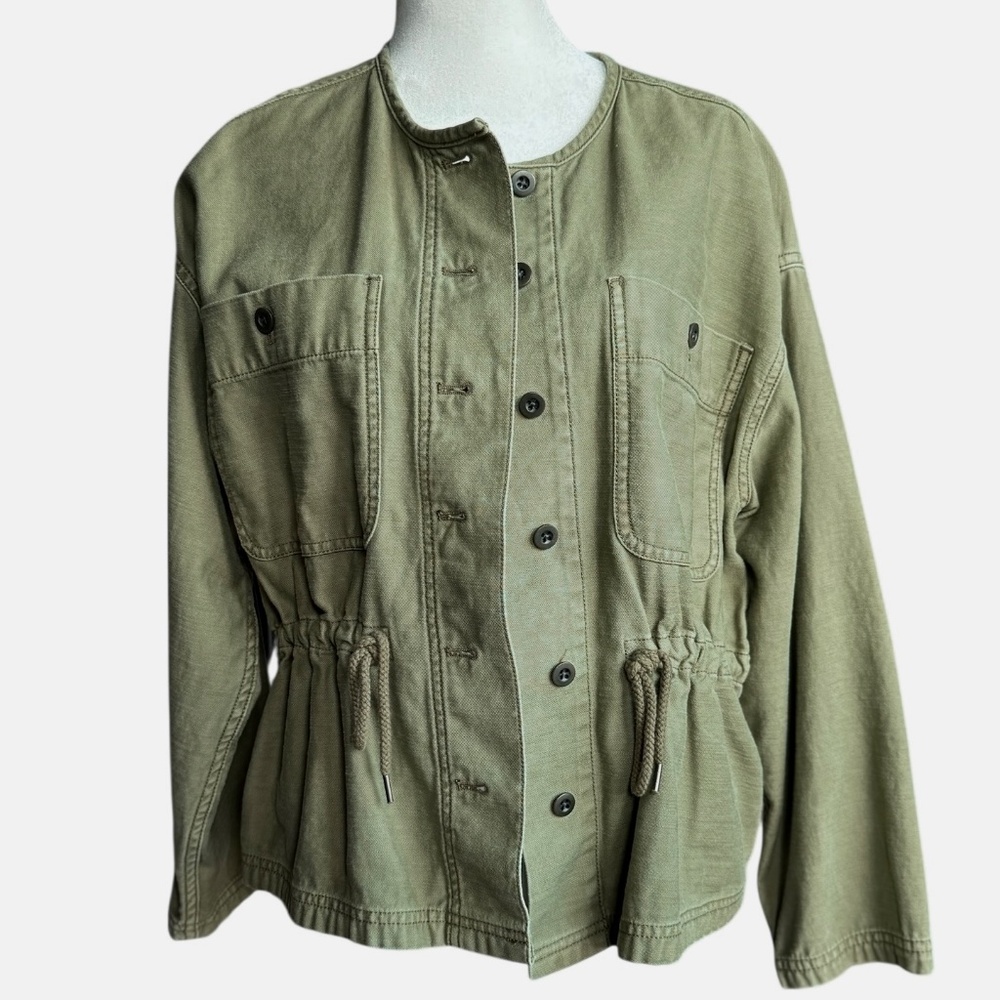 Madewell Green Claremont Drawstring Utility Jacket Size S - Picture 4 of 8